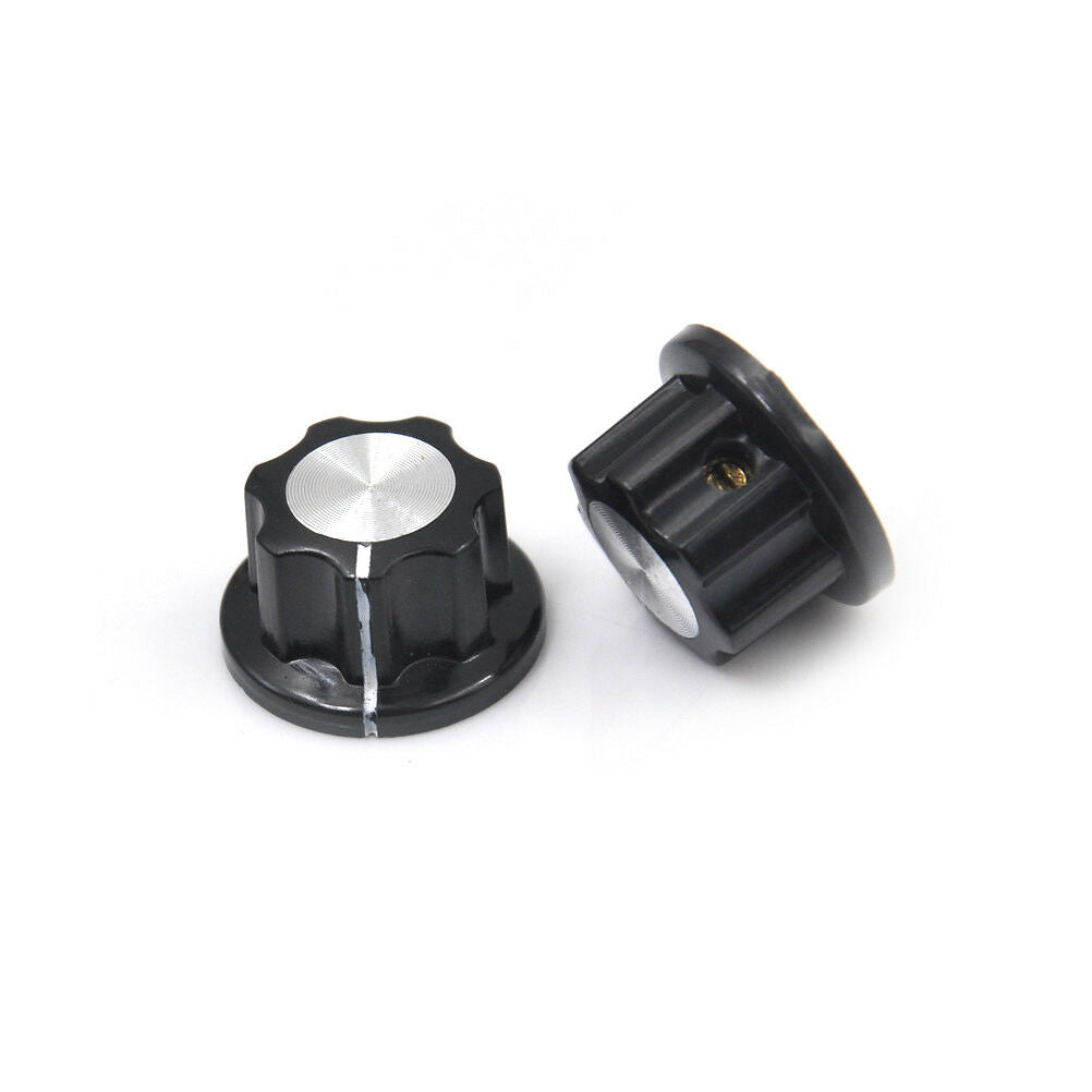 10x Black Rotary Potentiometer Knobs Caps with  Counting Dial Hot .l8