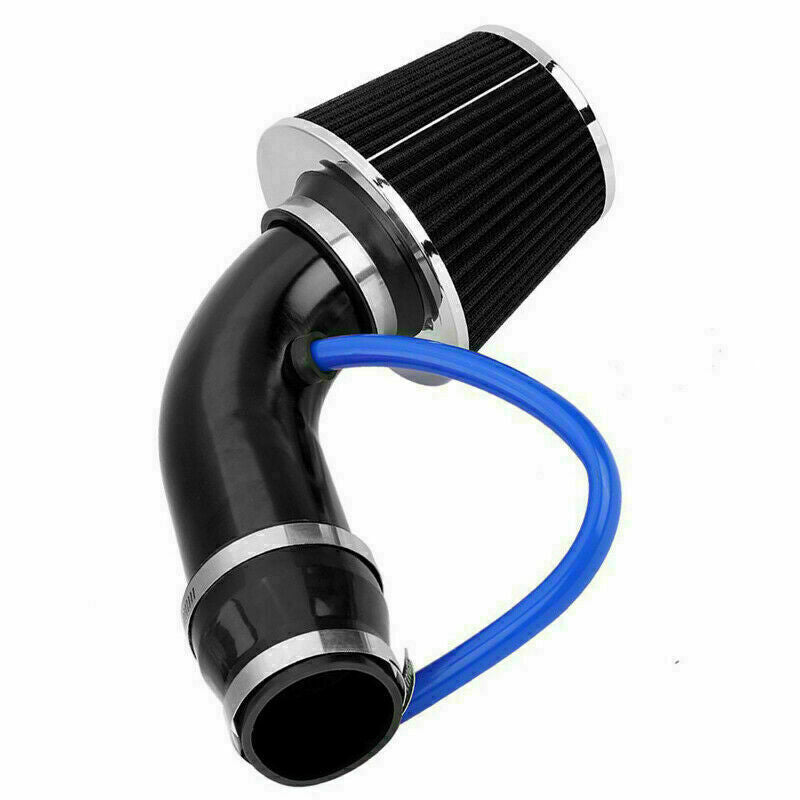 76mm Car SUV Cold Air Intake Filter Induction Pipe Power Flow Hose Universal Kit