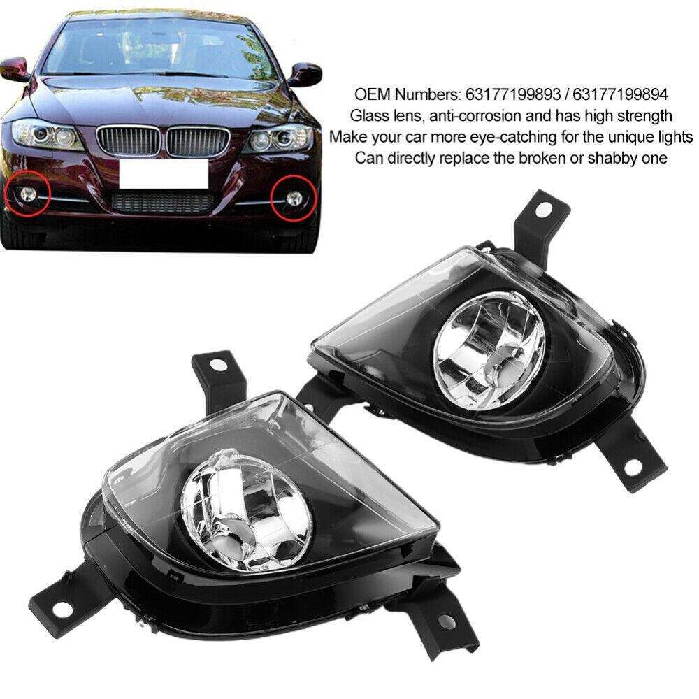 Front Bumper Fog Driving Light Lamp For BMW 3-Series E90 E91 4-Door 09-11 RS