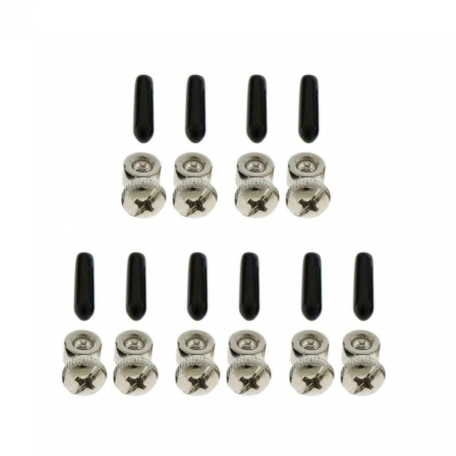 5 Sets Durable Spare Screws & Black End Caps Cover For  Jump Rope Black
