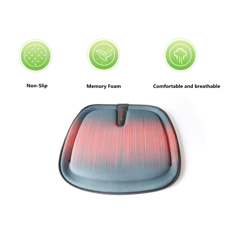 Car Memory Foam Heightening Seat Cushion Lower Back Pain Relief Cushion Office