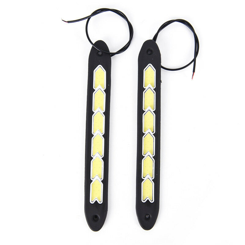 2Pcs 12V 20W Waterproof LED Daytime Running Light DRL COB Strip Lamp Fog Car  Tt