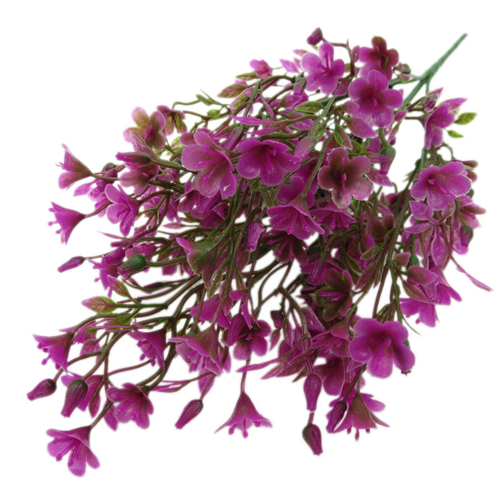 Bouquet Artificial Vine Hanging Silk Party Garden Flower Purple & Red