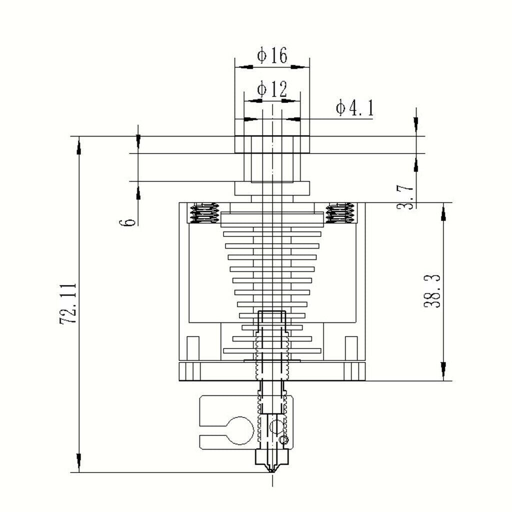 Replacement 1.75mm Water-cooled Hotend 0.4mm Single Extruder Head Kit