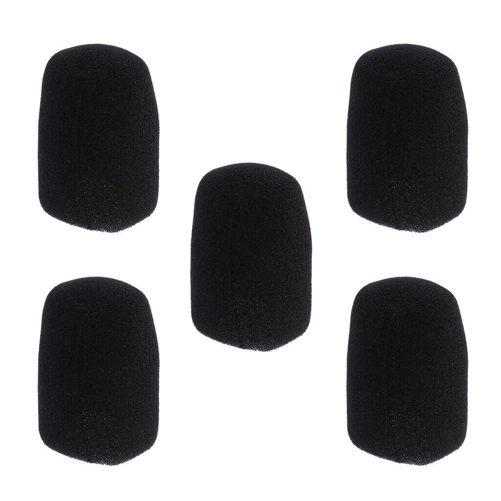 5 PCS Microphone Windshield Covers Mic Sponge Foam Cover Windscreen 5.3cm