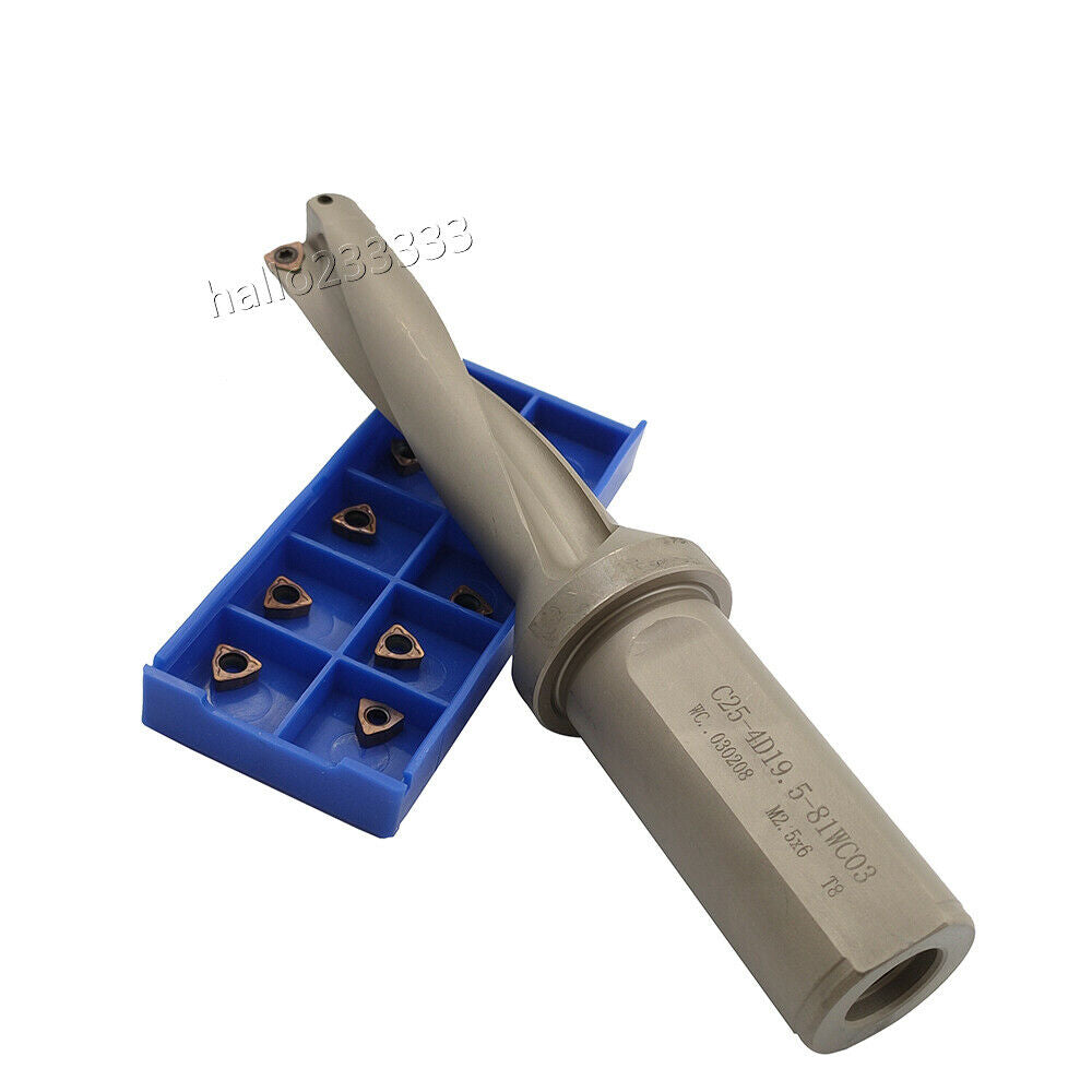 WPD-195-4D-C25 19.5mm U drill indexable drill + WCMX030208FN ACZ330 CNC insert