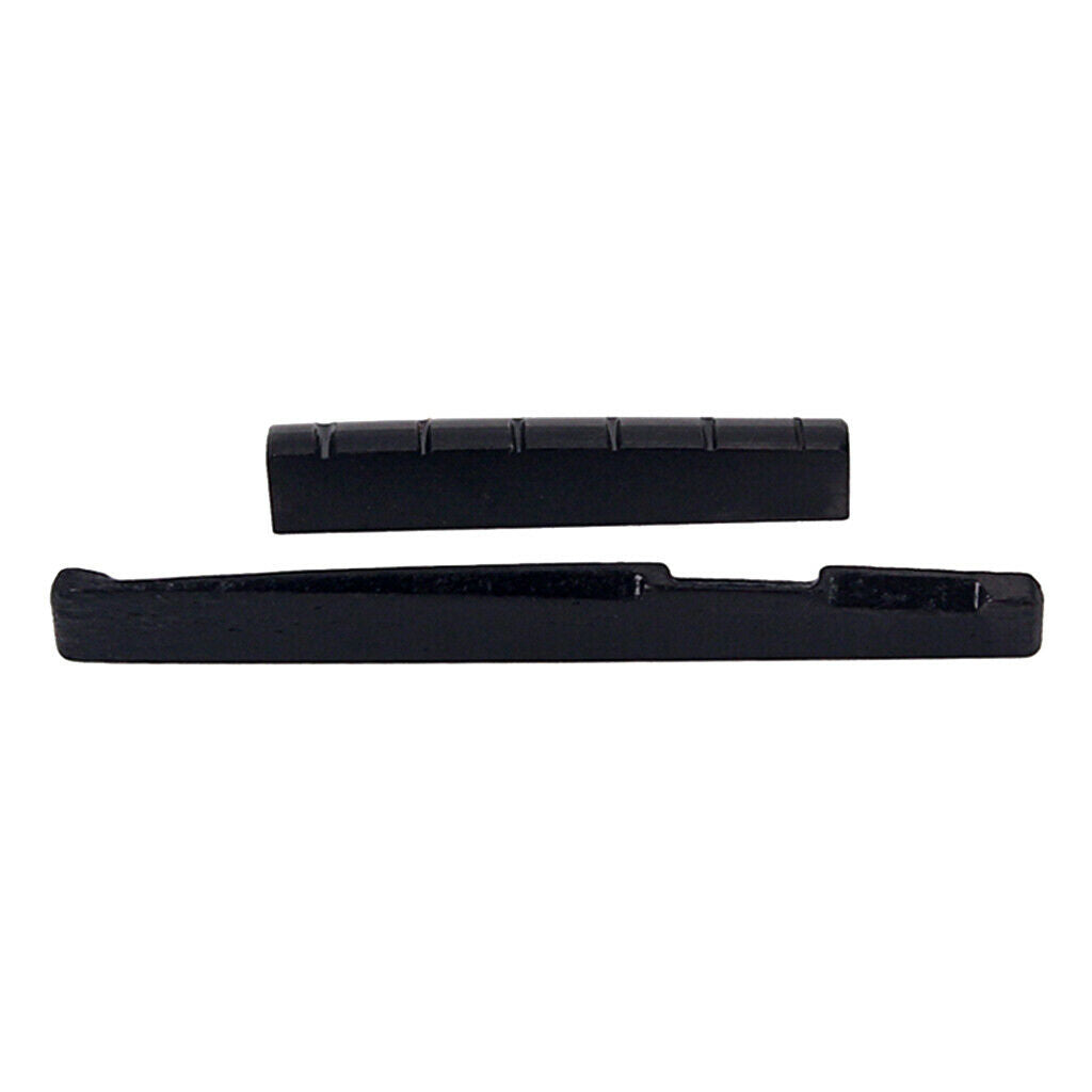 1 Set Black Camel Bone Bridge Saddle and Nut for Guitar Parts Accessory