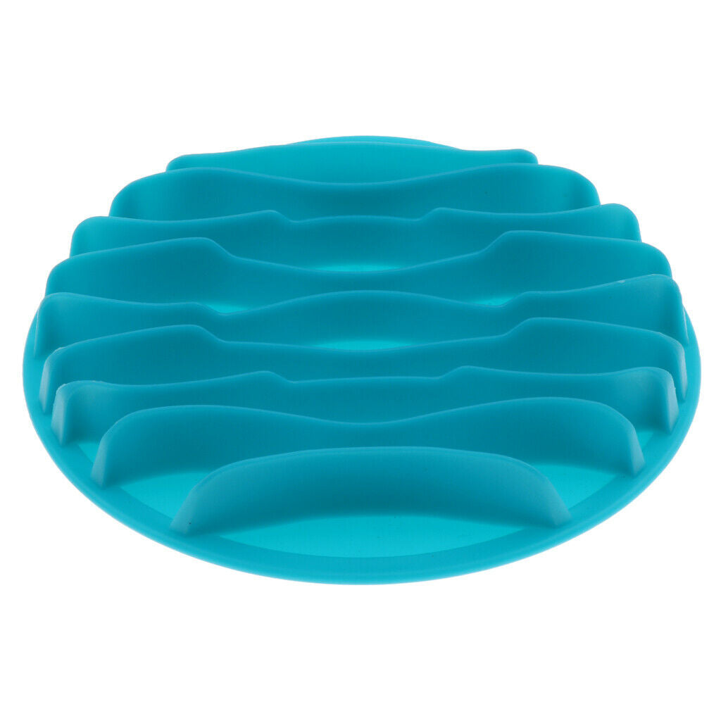 Silicone Slow Feeder Dog Bowl Pet Puppy Cat Feeding Tray Non-Toxic  Blue