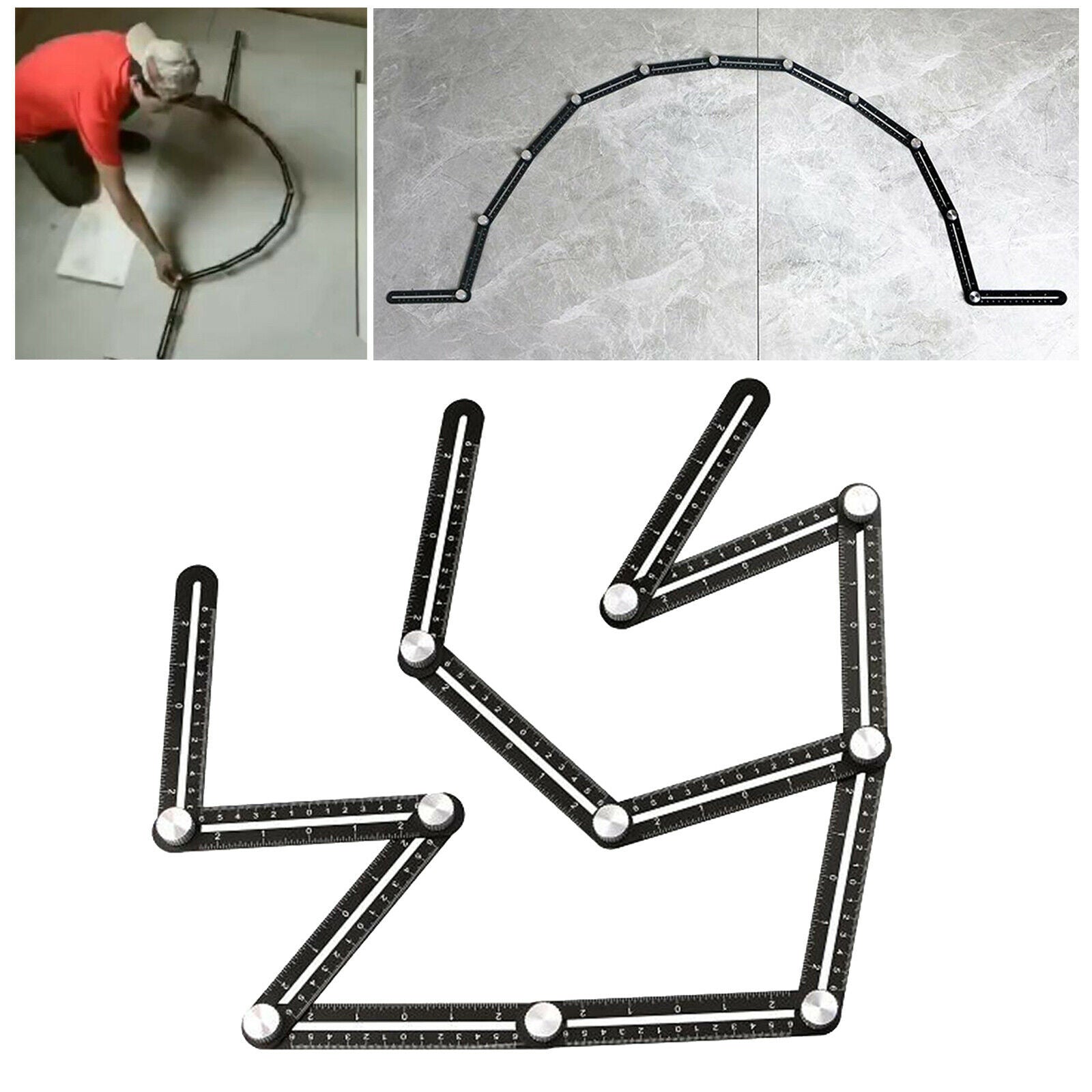 Multi Angle Measuring Ruler 12-Sided Angle Finder Template Positioning Tool