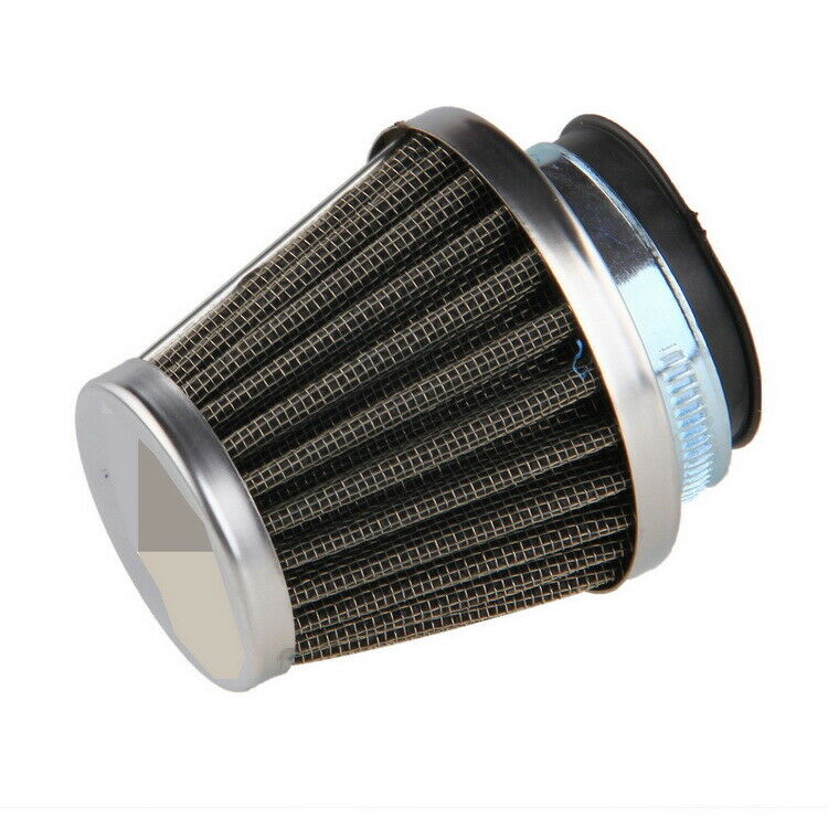 1PC Chrome 42mm Engine Inlet Motorcycle Air Filter Intake Cleaner Universal Fit