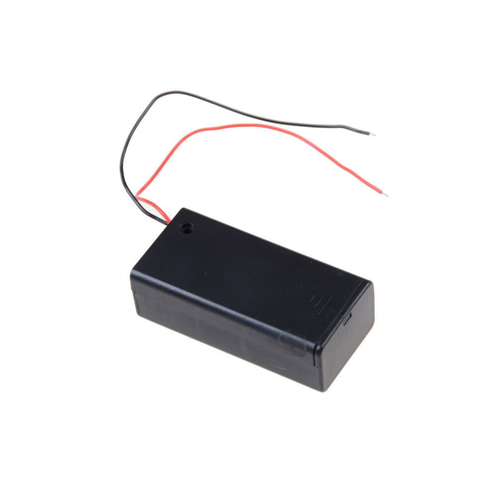 2Pcs New 9V Battery Holder with ON/OFF Switch 9 volt Box Pack Power Toggl .l8