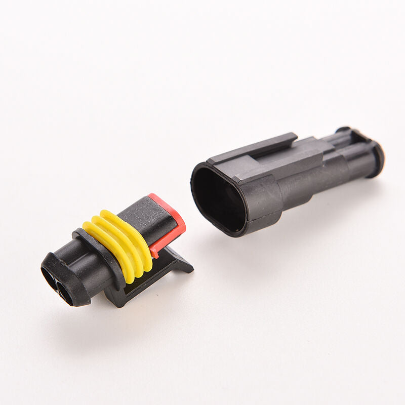 Electrical Wire Connector Plug Car Auto Set 2 Pin Way Sealed Waterproof 1PCS .DD