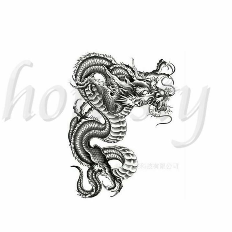 Temporary Tattoo Large DRAGON Stickers Body Art Tattoo Waterproof