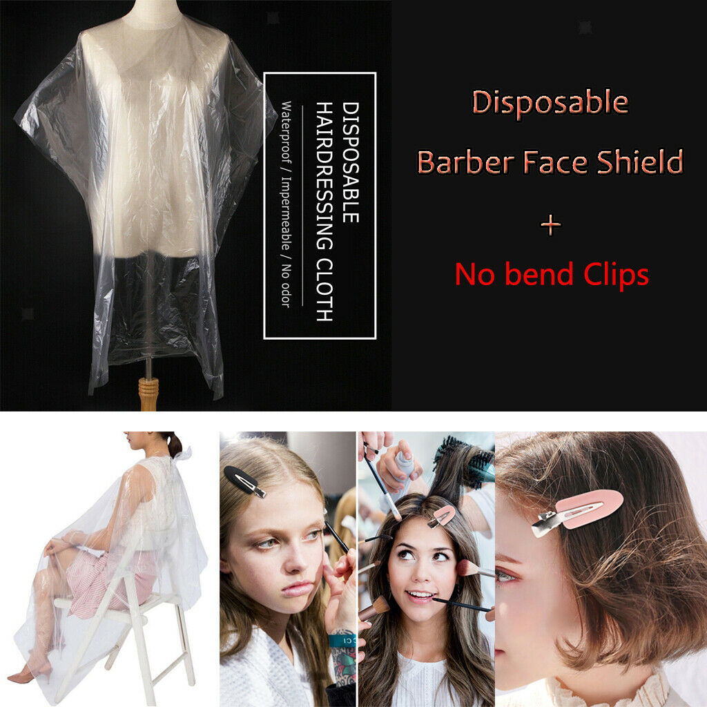 400Pcs Disposable Hair Cutting Cape Hair Salon Gowns Capes with 8x Clips