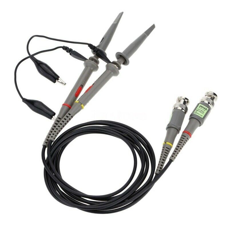 2pcs P6100 Precision Oscilloscope Probe 14cm 1X 10X 100MHz Test Probe D4B5B5
