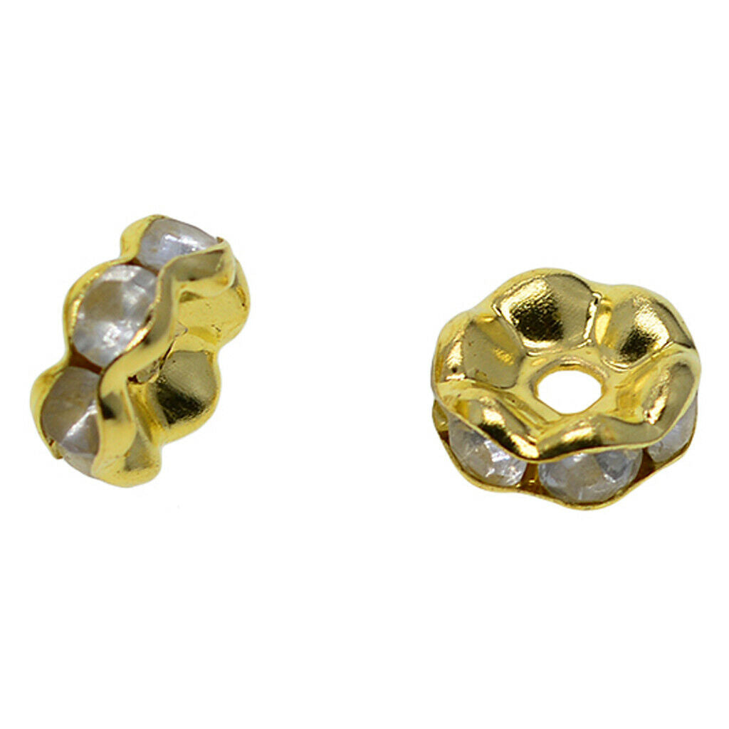 200 Golden Rondelle Spacer Loose Beads Czech