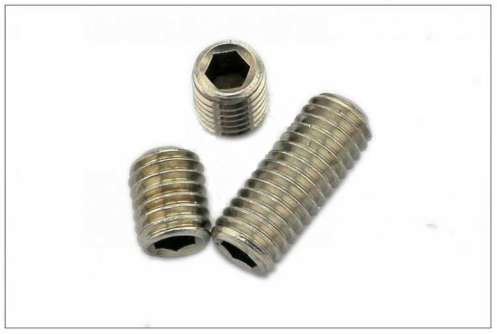 50/pk M8*8mm 304 Stainless steel Hex Socket Set Screw grub screw Cup Point