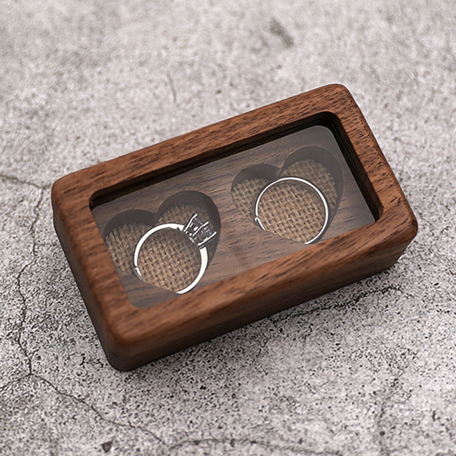 Wood Jewelry Box Display Case for Necklace Rings Gift for Girls or Women