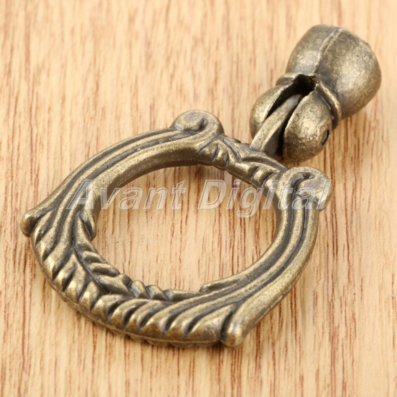 65*48mm Furniture Kitchen Cabinet Retro Pull Handle Jewelry Chest Ring Knob 1Pc