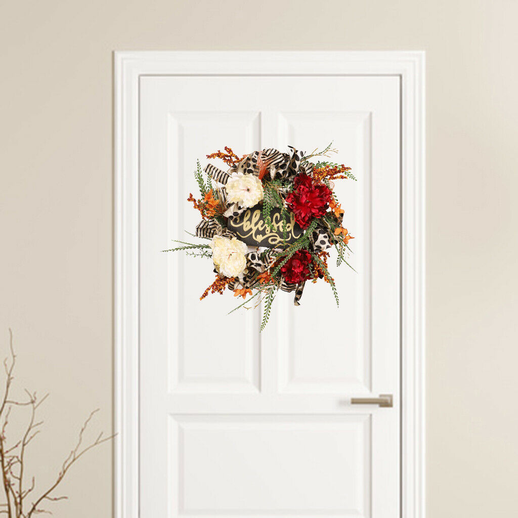 Wreath Garland Wedding Floral Door Wall Decor Artificial Flower Fall Hanging
