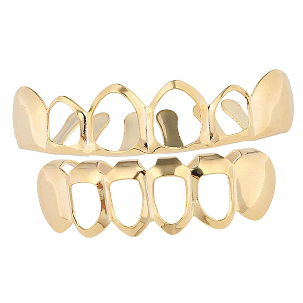 Hip Hop Teeth Grills Hollow Vampire 6 Fang Party Dental Grills Joker Costume
