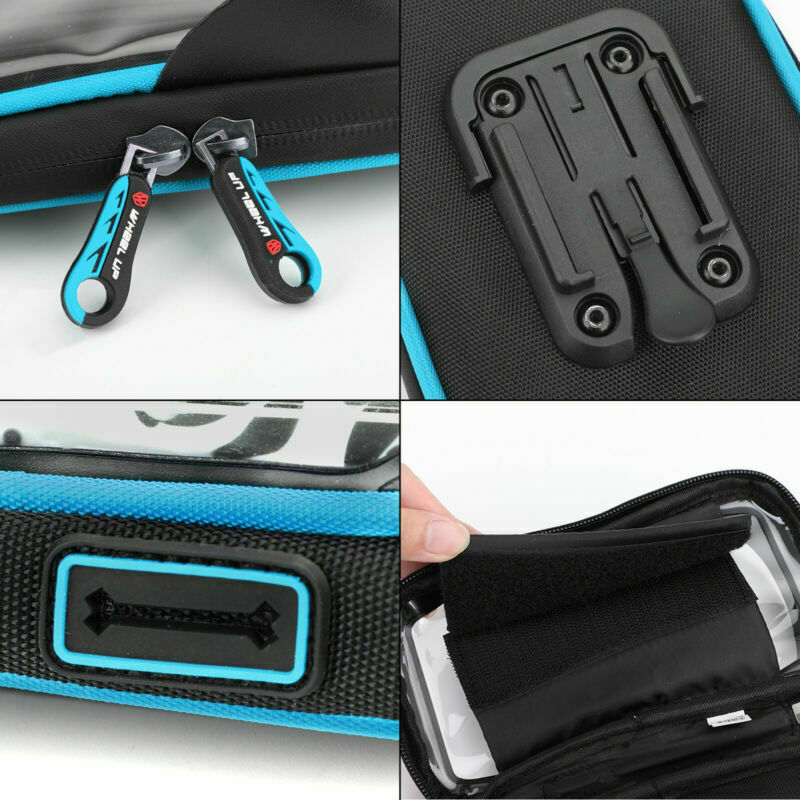Waterproof Motorcycle Motorbike Scooter Mobile Phone Holder Bag Case Blue  B5