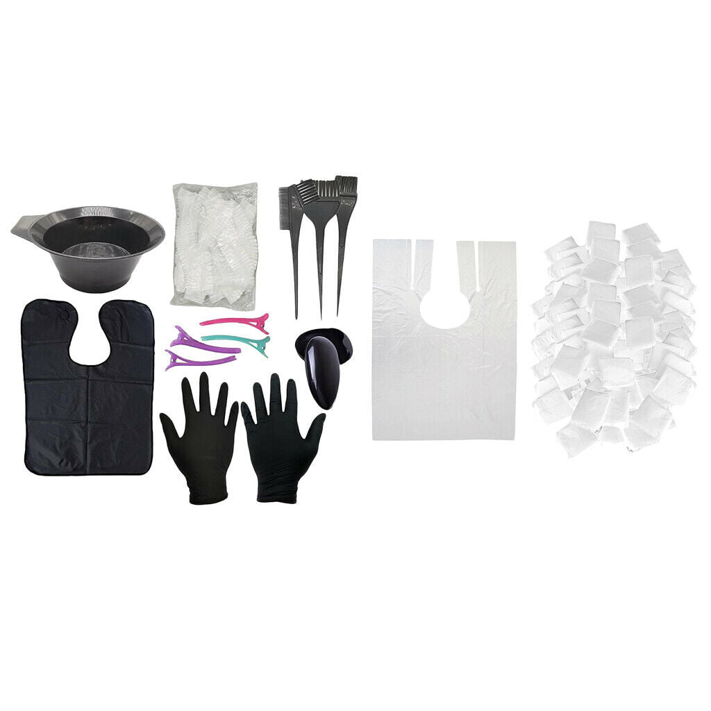 200x 110x78cm Hair Coloring Capes & Hair Dye Set Ear Covers Gloves Salon Use