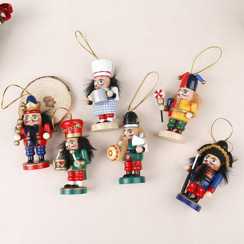 1Pc 10CM Nutcracker Puppet Soldier Christmas Decoration Pendant Home OrnamenBDA