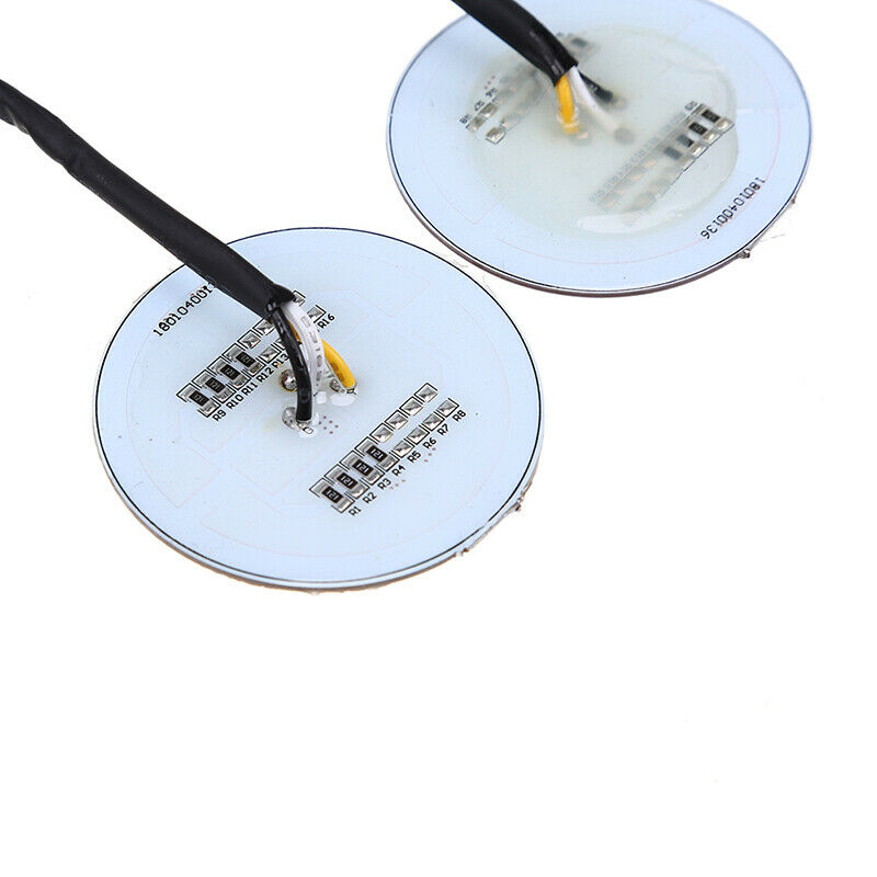 Round Amber White 48LED Turn Signal Inserts Light 12V Universal For Motorcycle