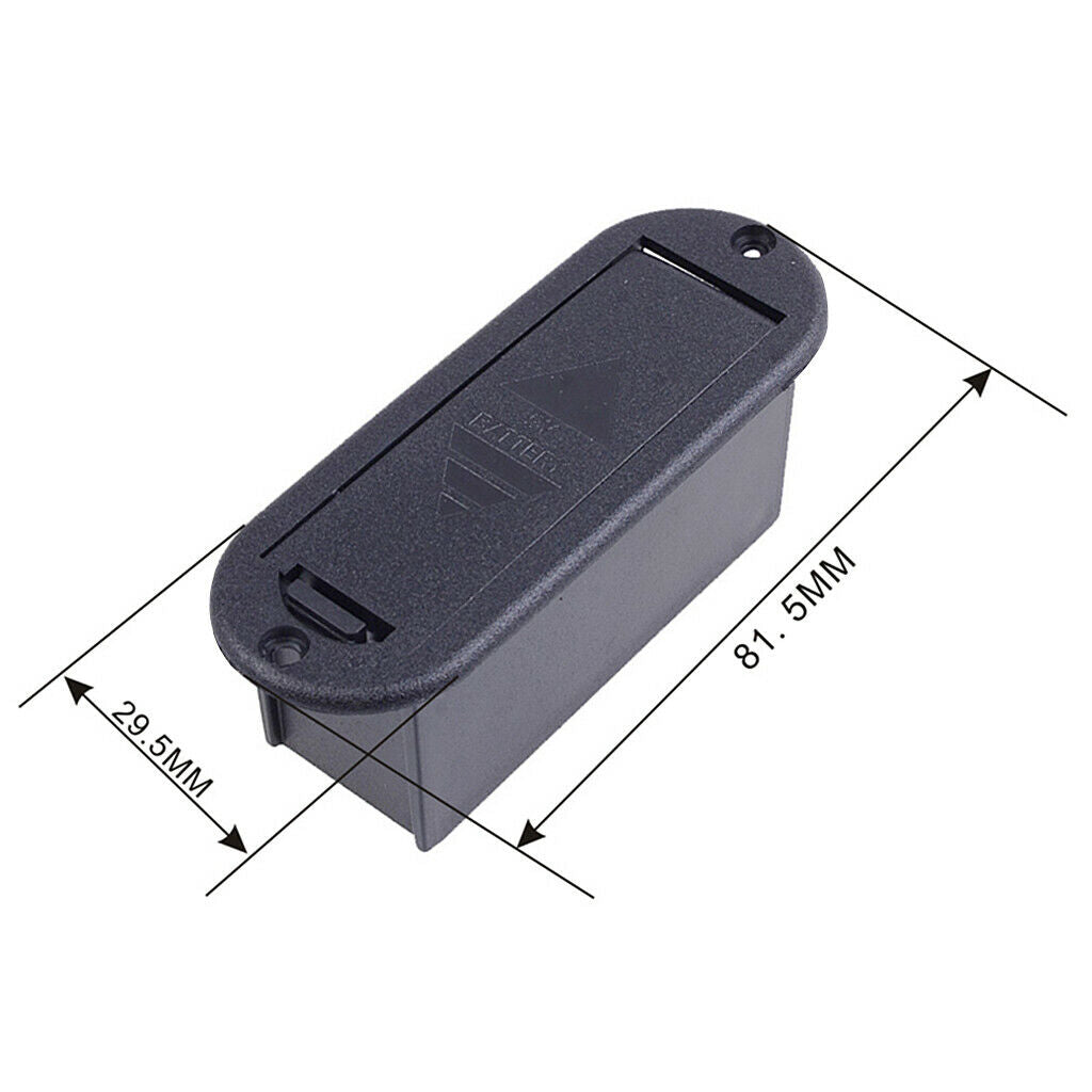 3 x 9v Battery Case Cover Compartment Box Holder for Guitar Bass Pickup Part