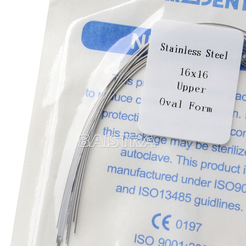 100 Packs AZDENT Dental Orthodontic Stainless Steel Rectangular Oval Arch Wires