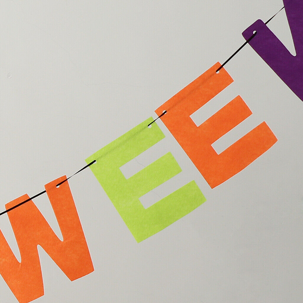Happy Halloween Sign Bunting Banner Pennant Garland Party Hanging Decoration