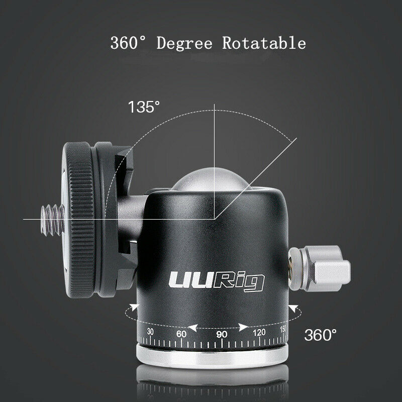 1/4" Screw Aluminum Alloy Antirust Mini Ball Head Tripod Head for DSLR Camera