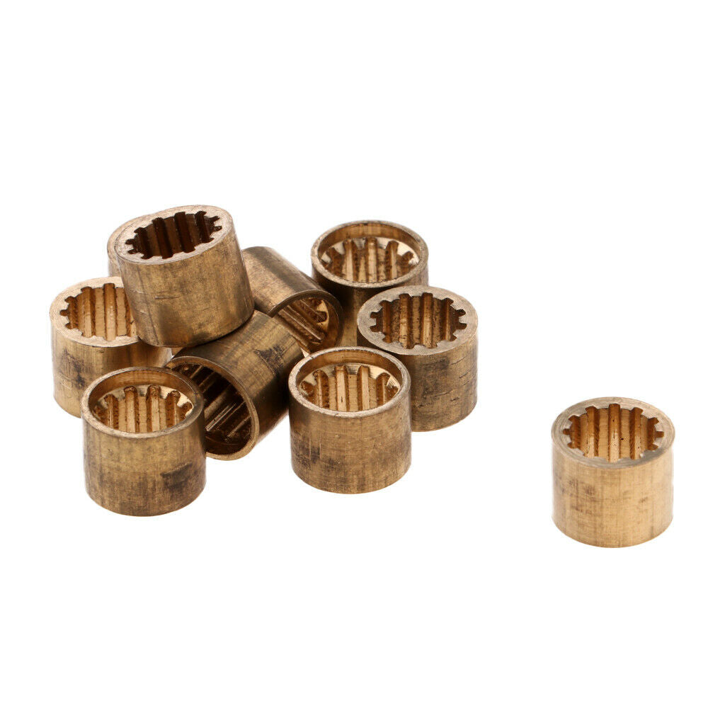 Pack of 10pcs Brass Snooker Pool Cue Ferrules Cue Tips Billiards Accessories