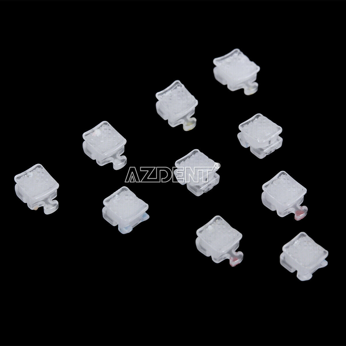 Dental Ortho Self Ligating Clear Ceramic Brackets Roth 022 Hook 345 &Tool AZDENT