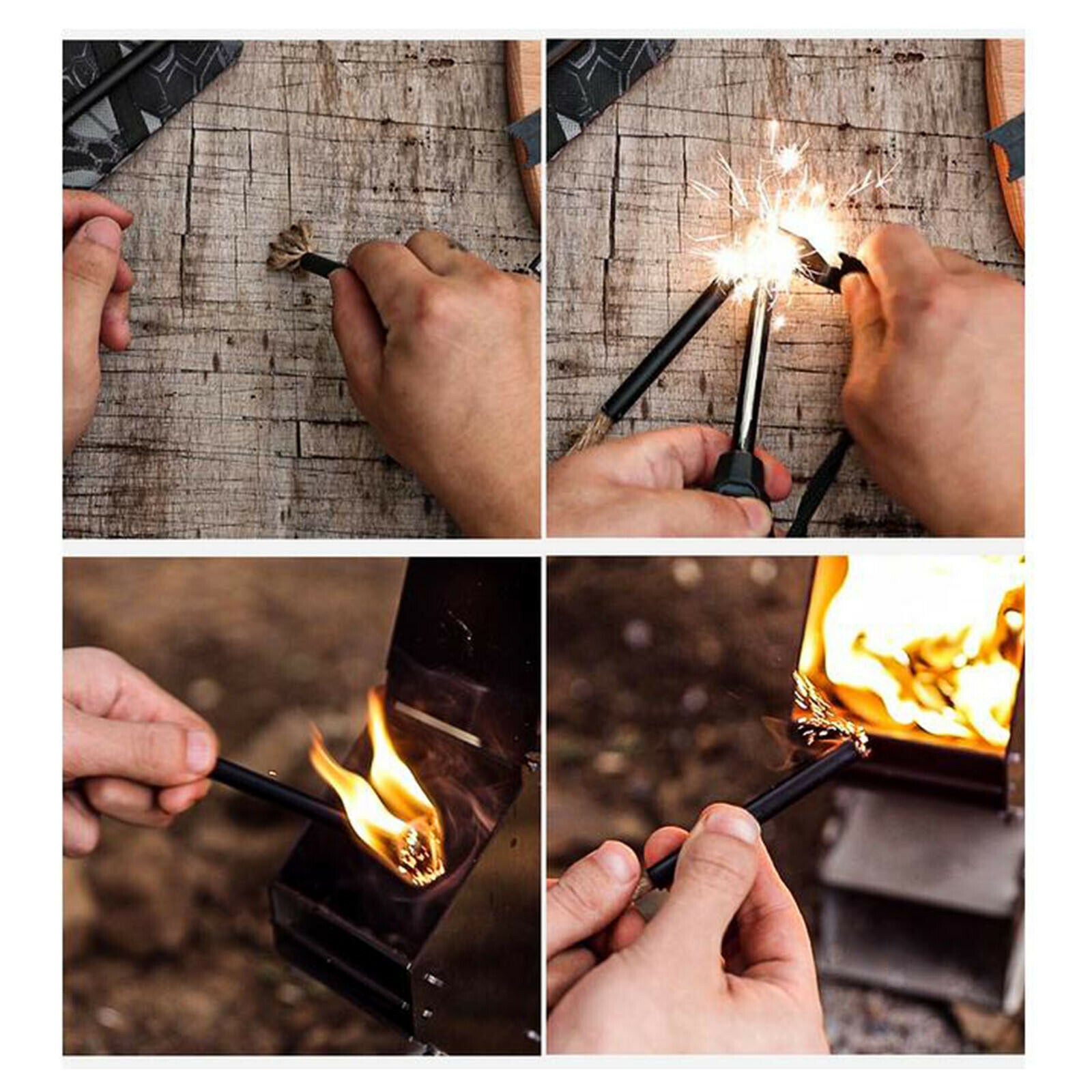 Jute Tinder Wax Wick Fire Starter for Camping Hiking Trekking Supplies
