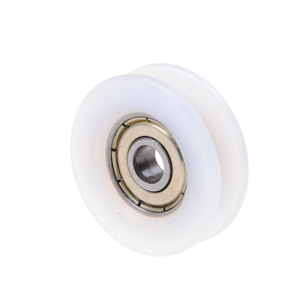 New 6*30*10mm U Groove Metal Shield Nylon Pulley Wheels Roller Ball Beari.l8