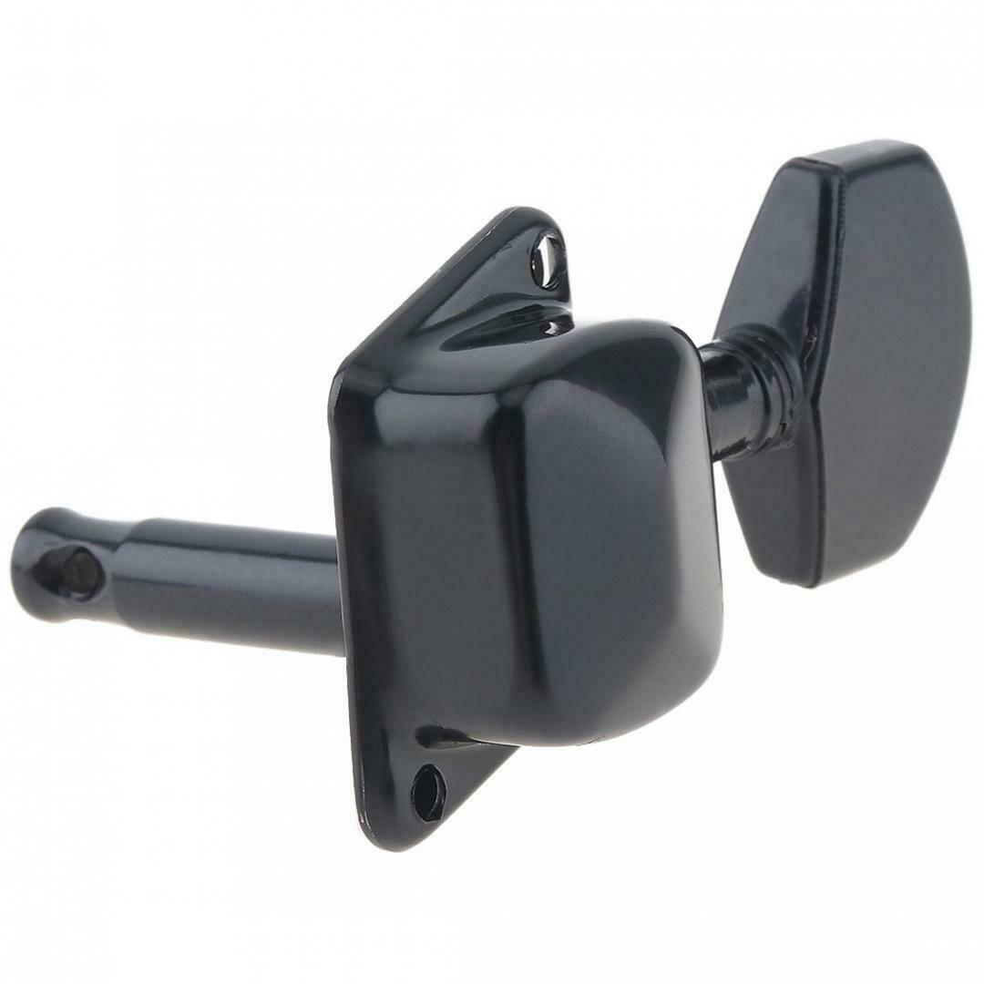 6pcs Black Guitar Tuning Pegs Aluminum Alloy Semi-closed Machine Heads Tuners