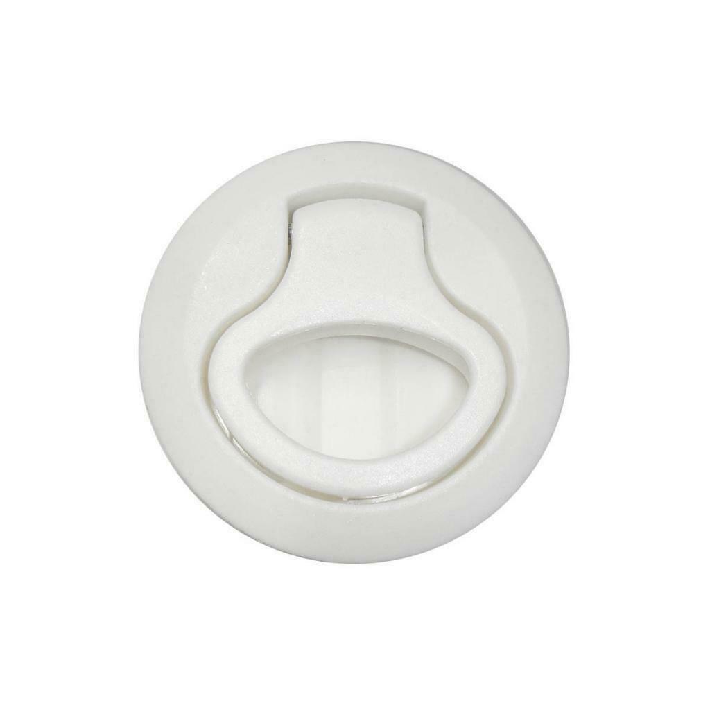White 2" Round Flush Pull Slam Latch Fit for Boat Marine Deck Hatch Door NEW