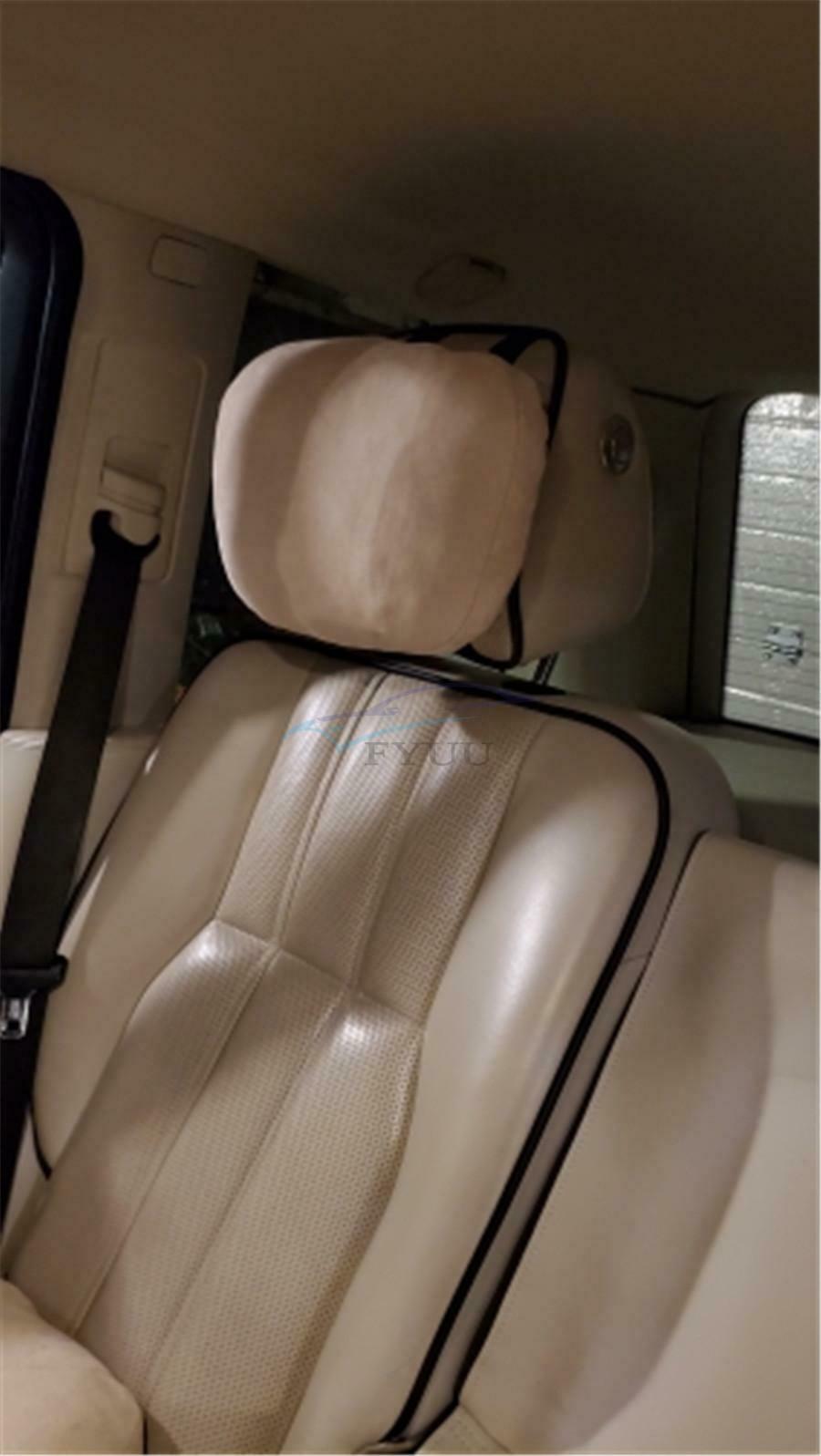 1PC 29 x 19CM / 11.42 x 7.48'' Suede Fabric Car Seat Headrest Neck Cushion Beige