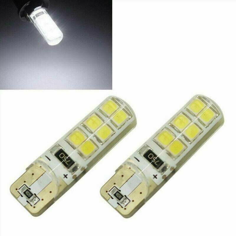 10x Xenon White T10 W5W 12-SMD 2835 LED Canbus Error Free Silica Light-B MLDFAU