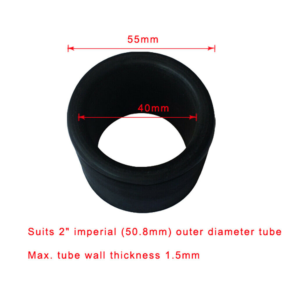 2X 10 Pieces Black Rubber Fishing Rod Holder Pole Rest Rack Insert Protectors