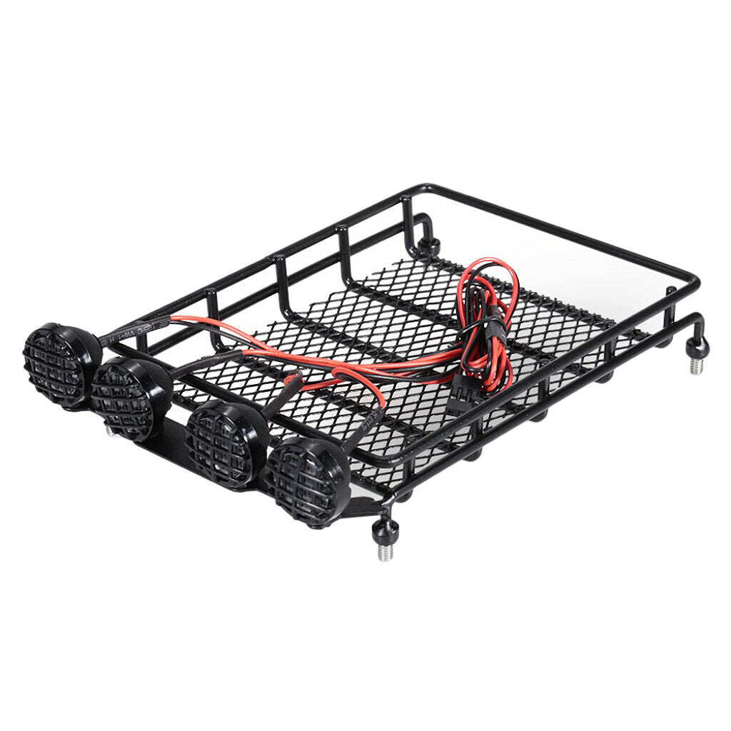 rc 1:10 roof rack luggage rack led light bar for hpi cc01 axial scx10 d90