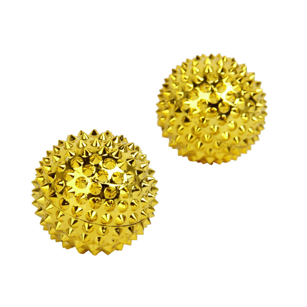 2 Pair Hand Palm Massage Balls Spiky Acupuncture   Point Massage Tool