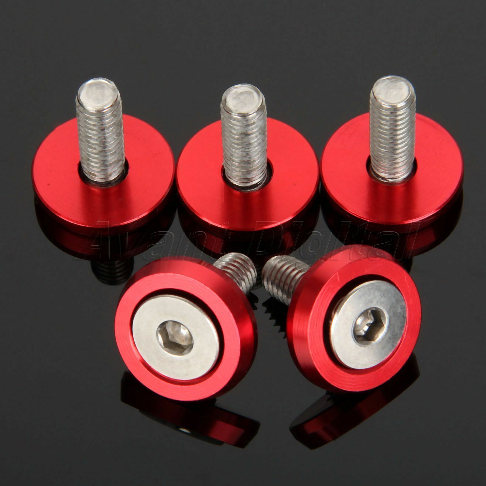 For JDM Red Color M6 15mm Engine Bay Washer Bumper Fender Dress Up Screw 20Pcs