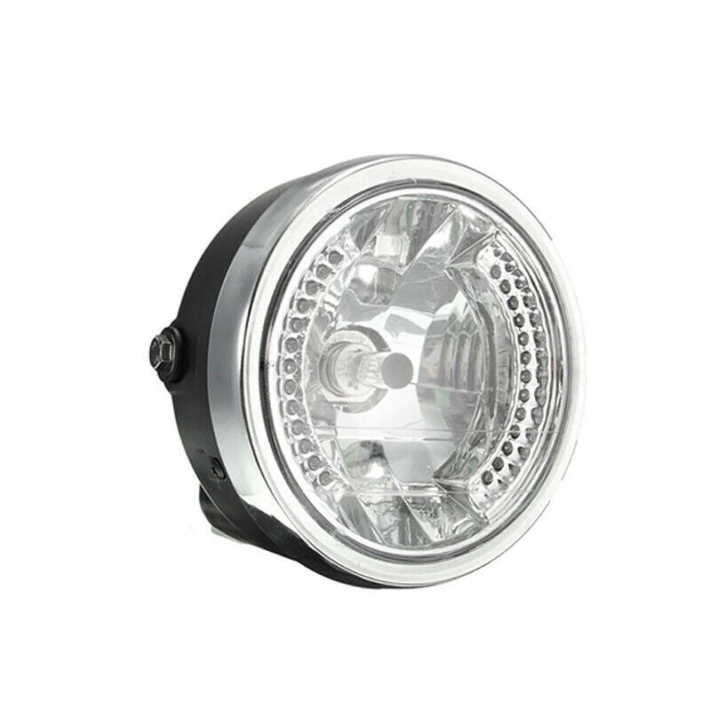 8" Cafe Racer Motorcycle Scooter Headlight Amber LED Turn Signal Light Lamp 12V