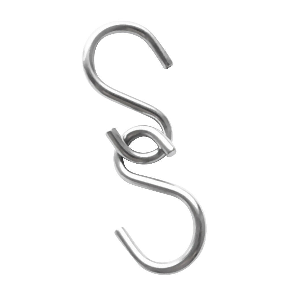 2pcs 1.8 "4mm stainless steel S-shaped hanger hooks for small ones