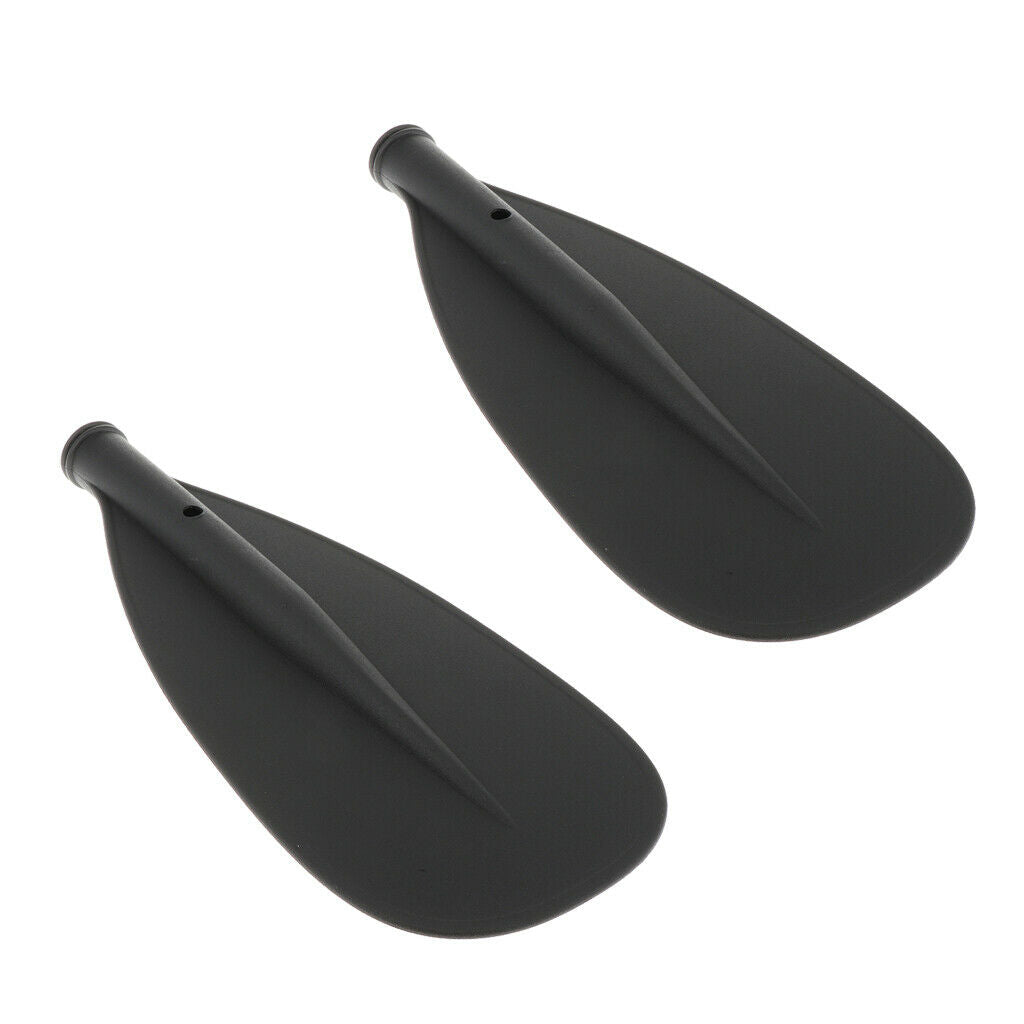 Lots 2 Solid Kayak Paddle Leaf Blades fits 30mm Shaft Black Symmetrical