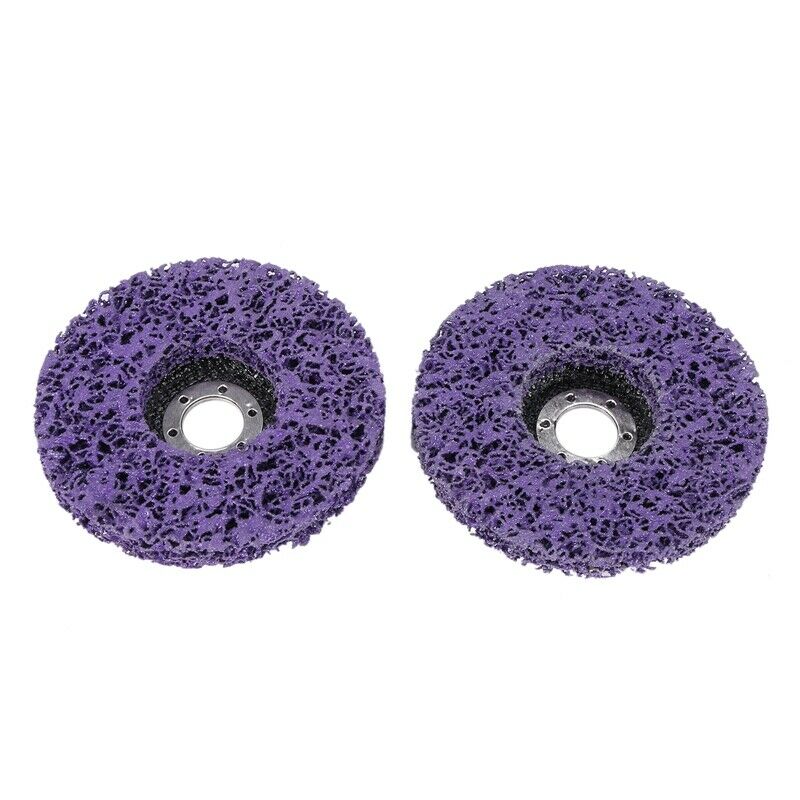 2Pcs 125Mm Poly Strip Disc Abrasive Wheel Paint Rust Removal Clean O3E2E2