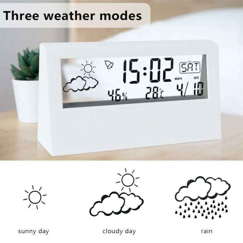 Bold Number Display Alarm Clock Weather Station,Digital Alarm Clock for BedrooI6